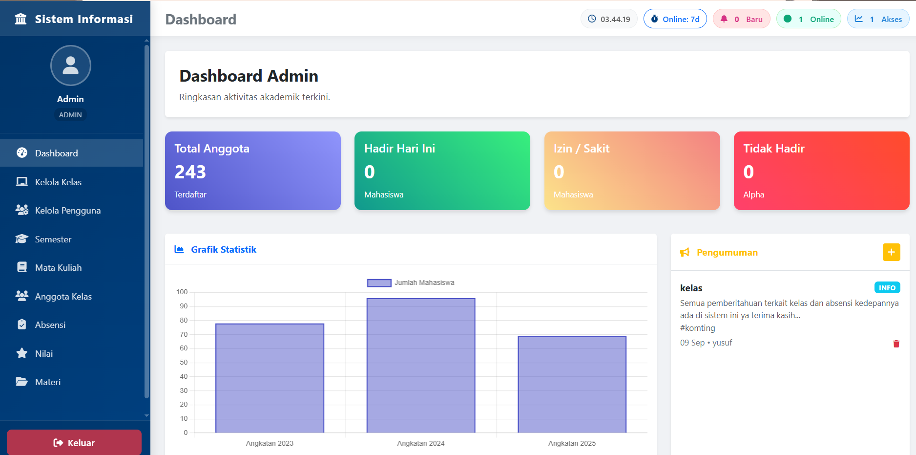 Smart Attendance & Portal Akademik